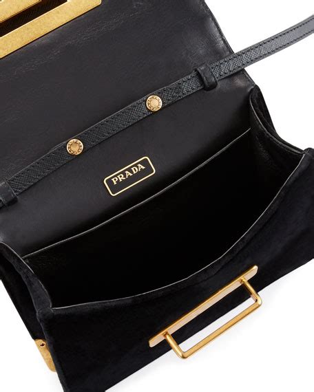 prada velvet nero|Prada cahier nero shoulder bag.